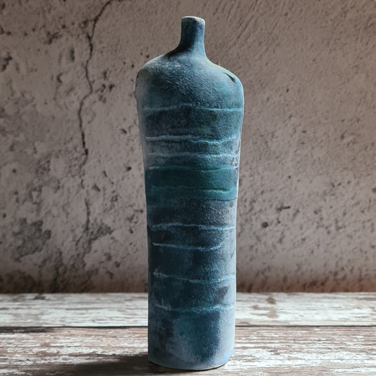 "Tracks" Small Stoneware Bottle